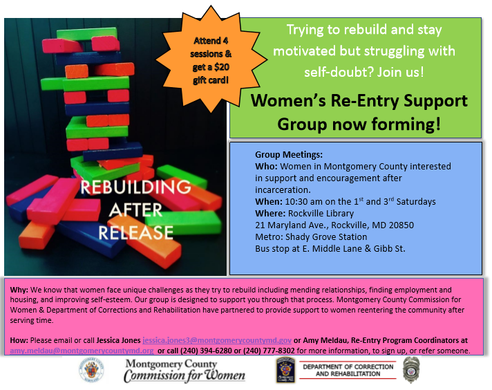 Women Reentry Support Group now forming