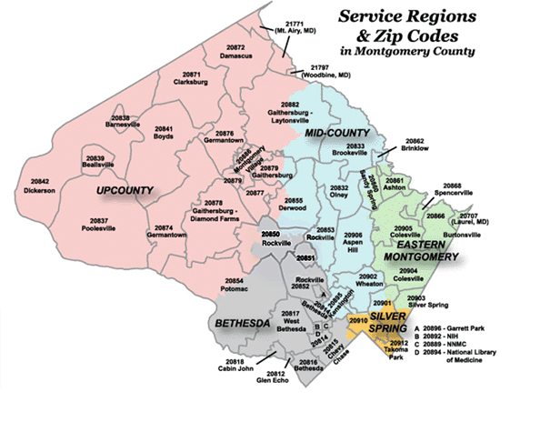colleges in montgomery county map