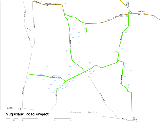 Sugarland Road map image