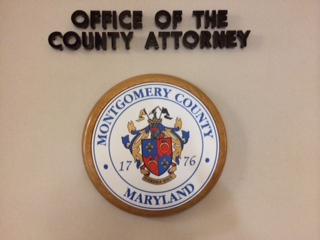 Wall sign that reads: Office of the County Attorney