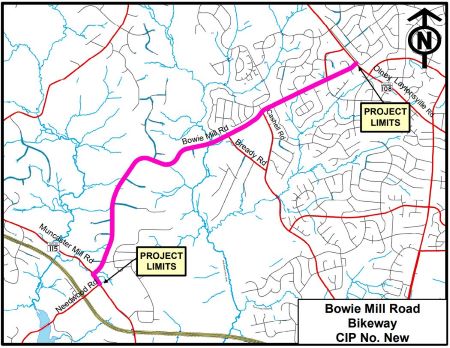 Bowie Mill Road Project Map