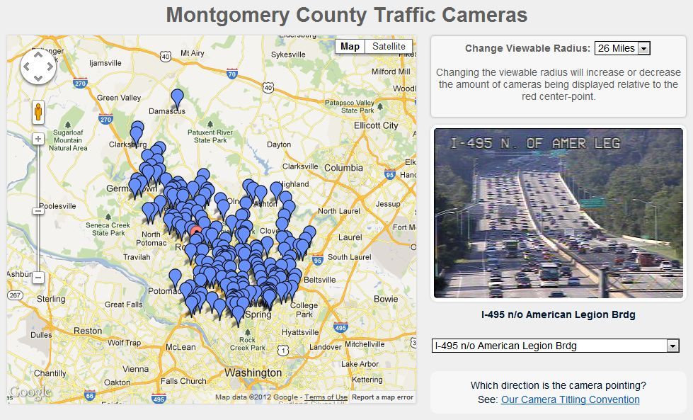 MCDOT Transportation Management Center Cameras