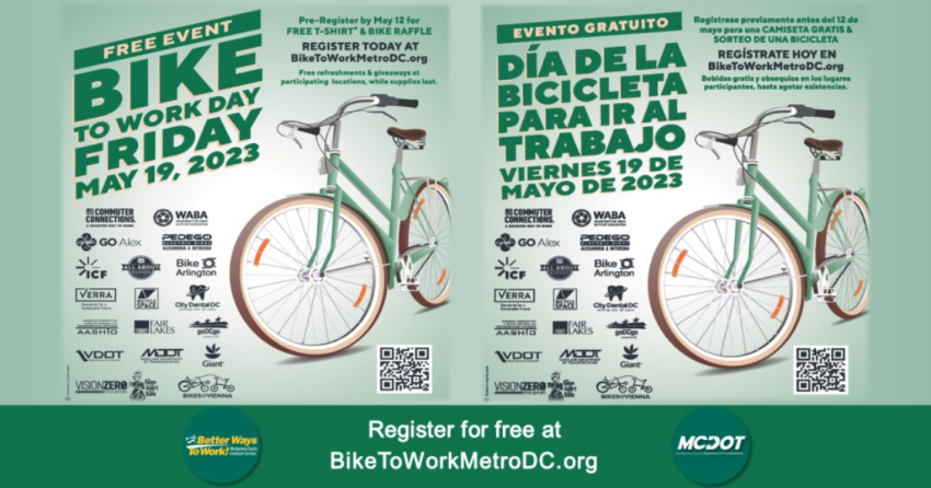 Panfleto del Día de Ir al Trabajo en Bicicleta