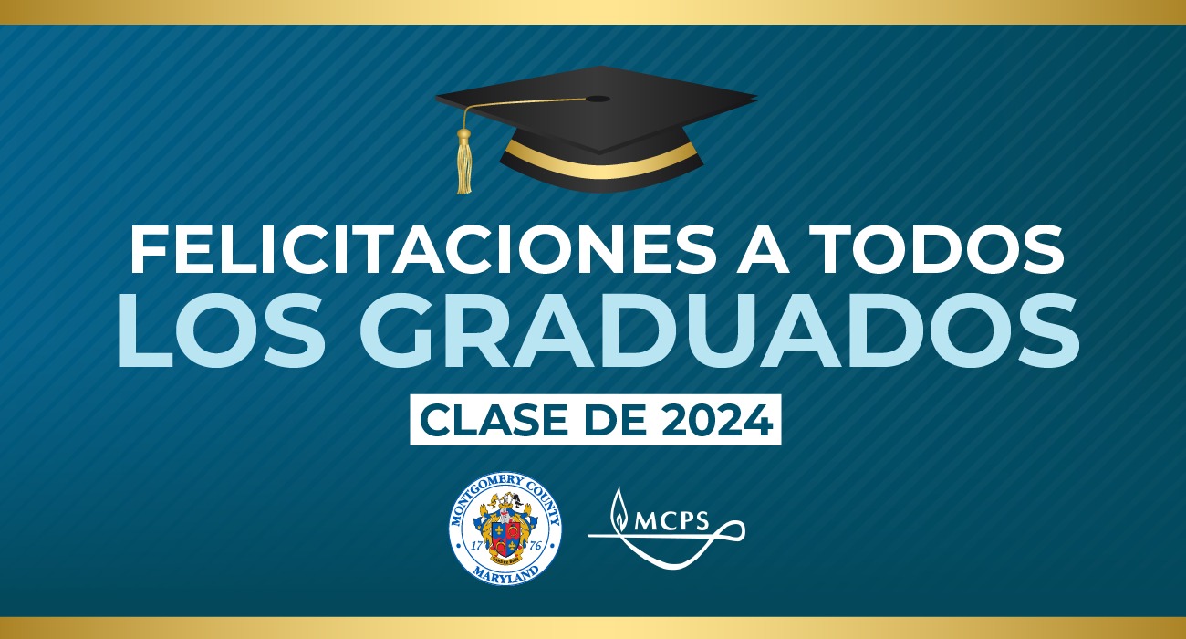 Gráfico donde se lee “Felicitaciones a los graduados Clase de 2024”. Credito: MCG.