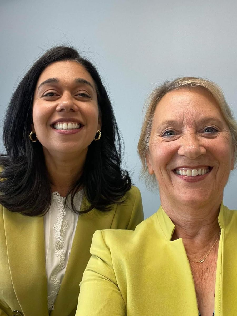 Council President Fani-González and Vice President Balcombe pose for a selfie.