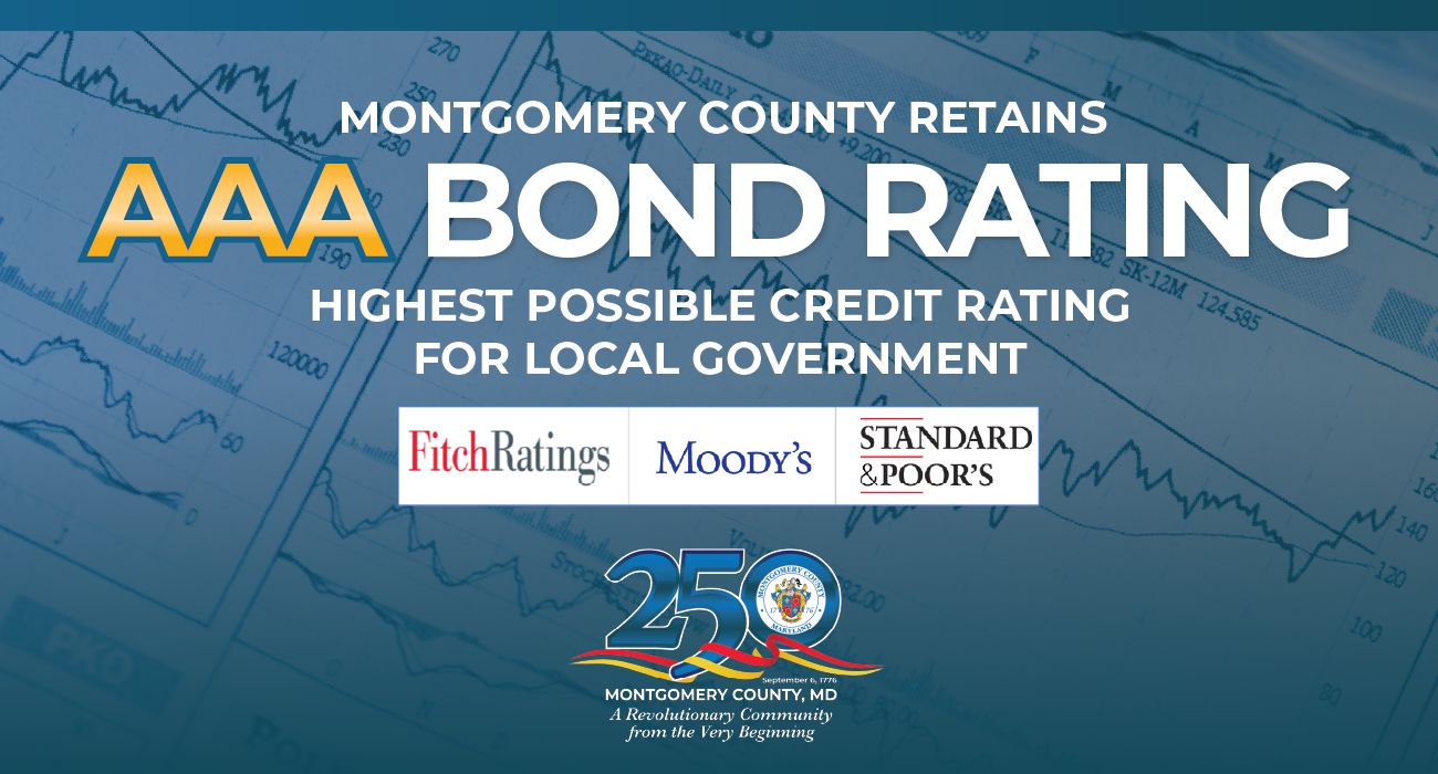 Graphic announcing Montgomery County retains its AAA bond rating.