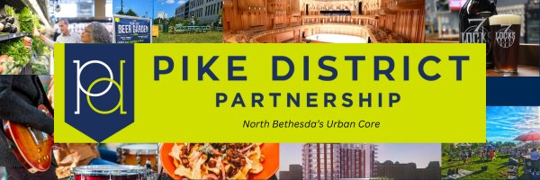 Pike District Partnership: North Bethesda’s Urban Core. Traduccion en español: Asociación del Distrito Pike: el nucleo urbano de North Bethesda