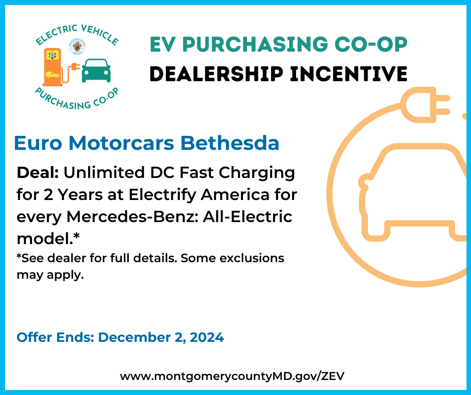 EV Purchasing Co-op Dealership Incentive. Euro Motorcars Bethesda. 