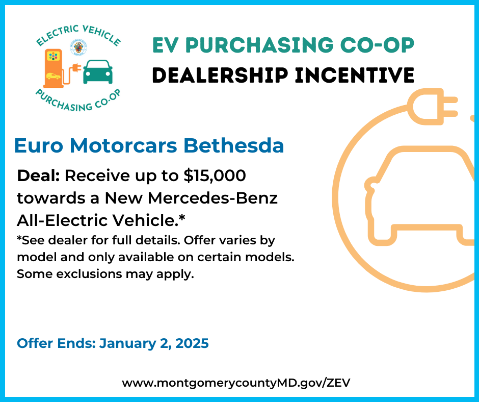 EV Purchasing Co-op Dealership Incentive. Euro Motorcars Bethesda. 