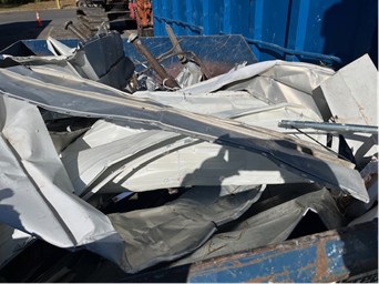 Photo of pieces of scrap metal separated from other waste through a pilot program to sort C&D materials delivered to the Montgomery County Shady Grove Processing Facility and Transfer Station.