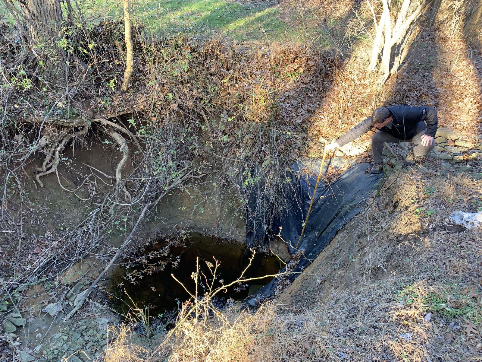 8 Foot Deep Head Cut in the Stormwater Channel at the Downstream Side of Gunners Lake Dam