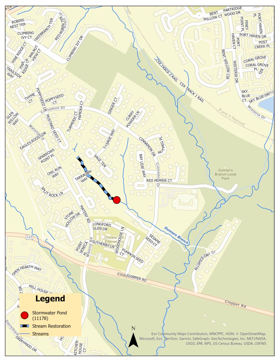 Map showing the location of the Germantown Park project 