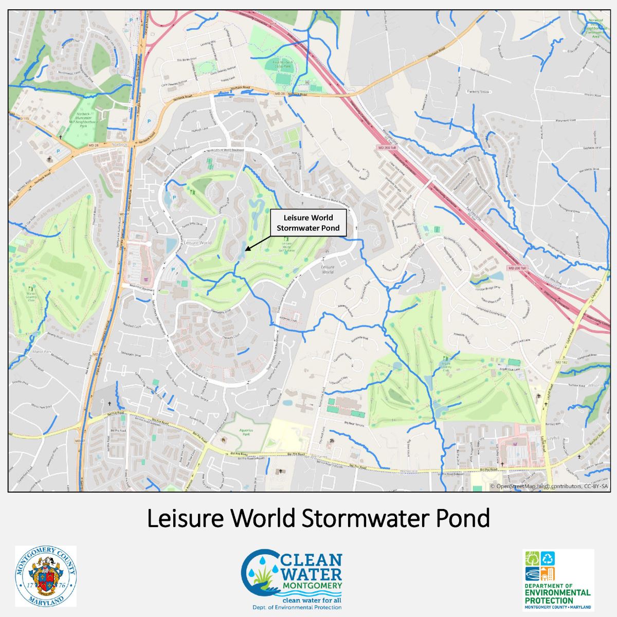 Locator Map for Leisure World SW Pond