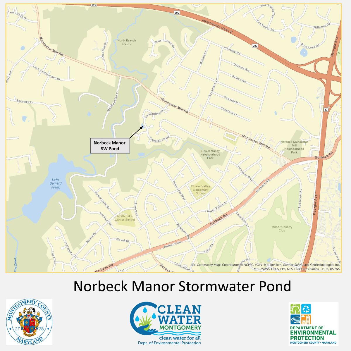 Locator Map of Norbeck Manor Sw Pond