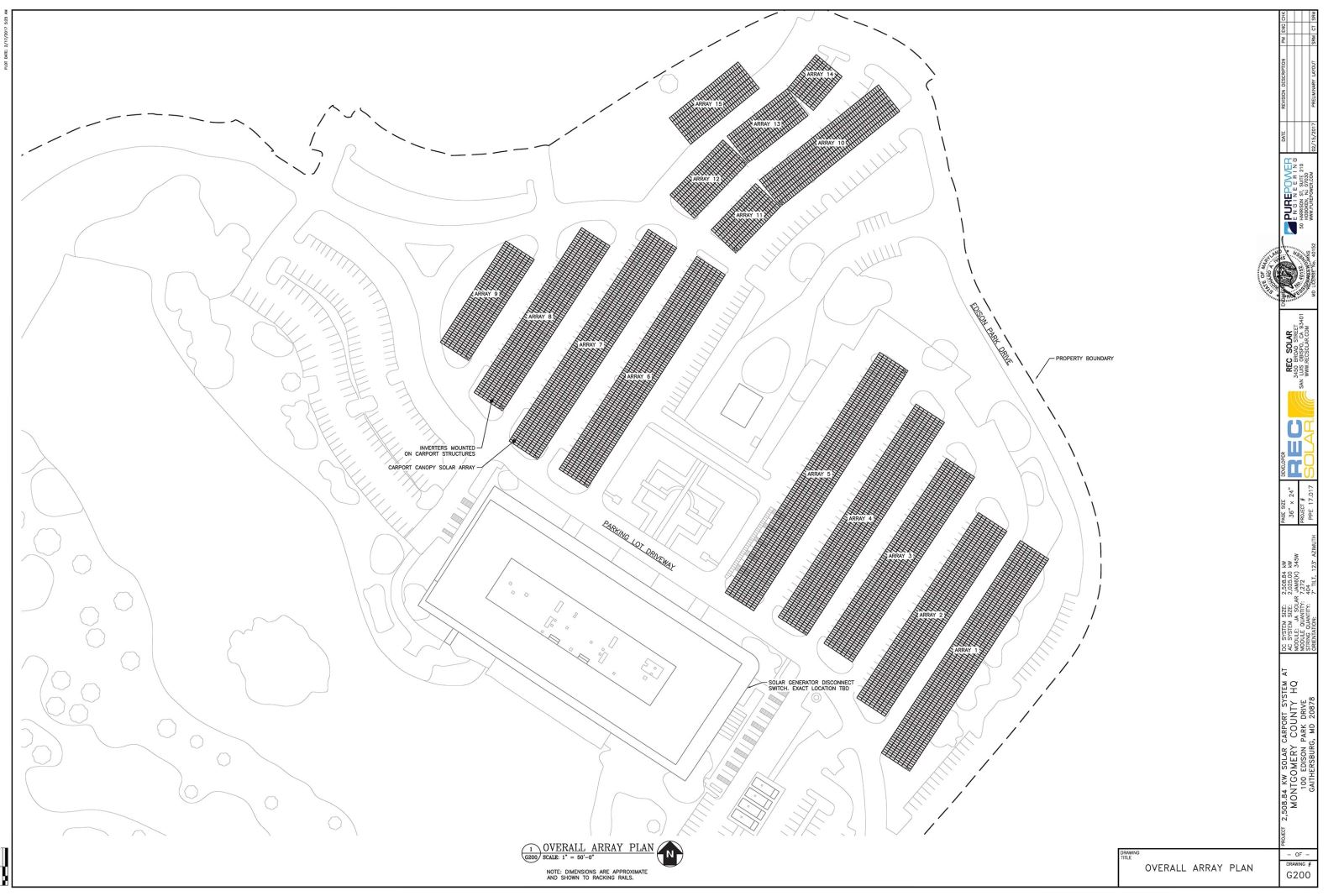 Public Safety Headquarters - Canopy Array Layout