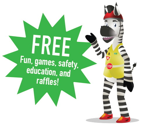 Zeal the Zebra - Free Fun, games, safety, education, and raffles!