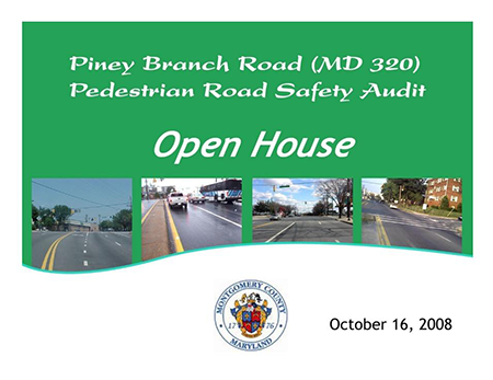 Piney Branch Road Pre-PRSA Stakeholder Presentation