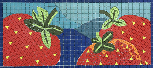 Mosaic of strawberries.