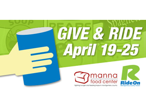 Ride On Give and Ride logo for April 19-25