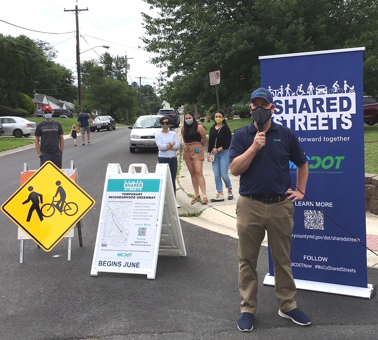 Chris Conklin, MCDOT Director, at MCDOT's Shared Streets intitiative