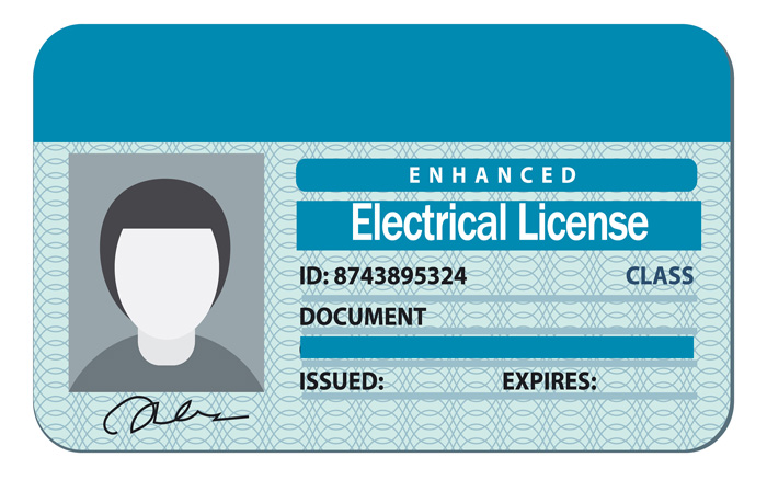 Generic Electrical License Card