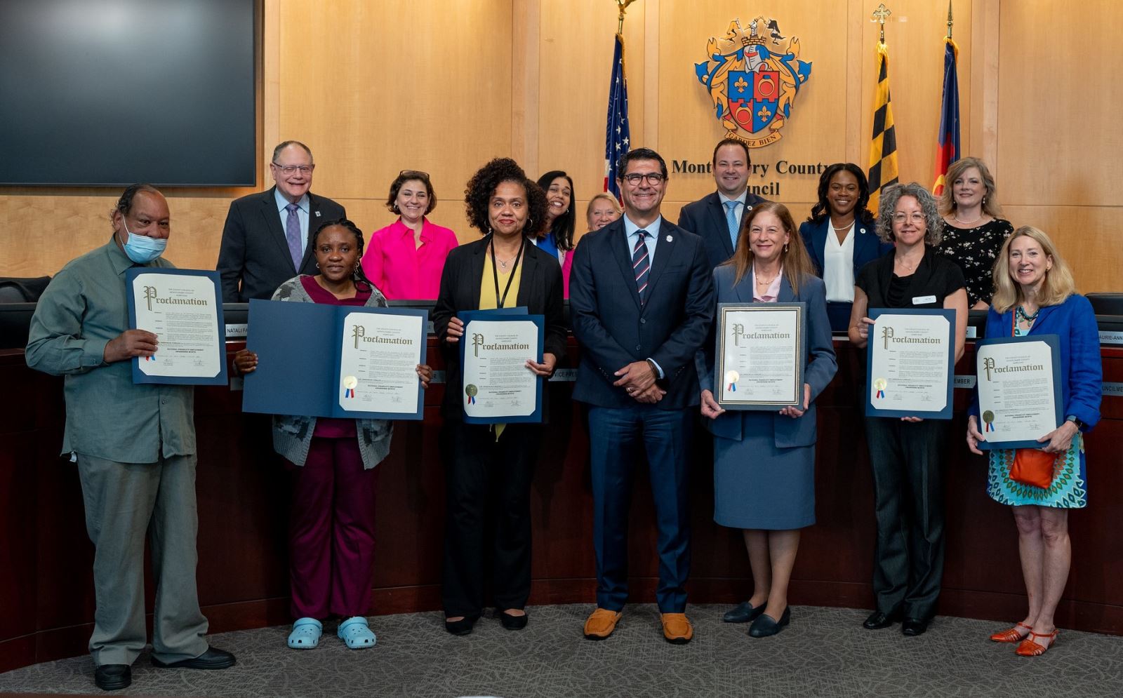 October is National Disability Employment Awareness Month. Commission Vice-Chair Karen Morgret attended a proclamation announcement at the Montgomery County Council.