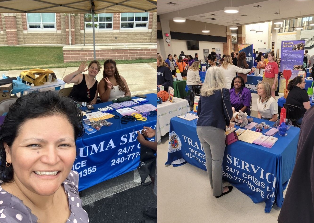 A collage of photos from participation in Outreach at Schools