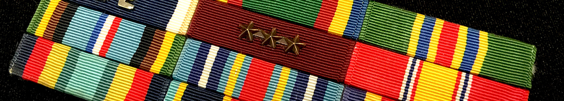 Military ribbon bar.