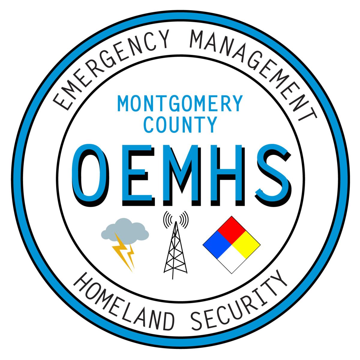 Logo: Montgomery County OEMHS; Emergency Management Homeland Security
