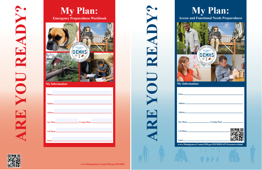 Photo of the Covers for the Are You Ready Emergency Preparedness Workbooks