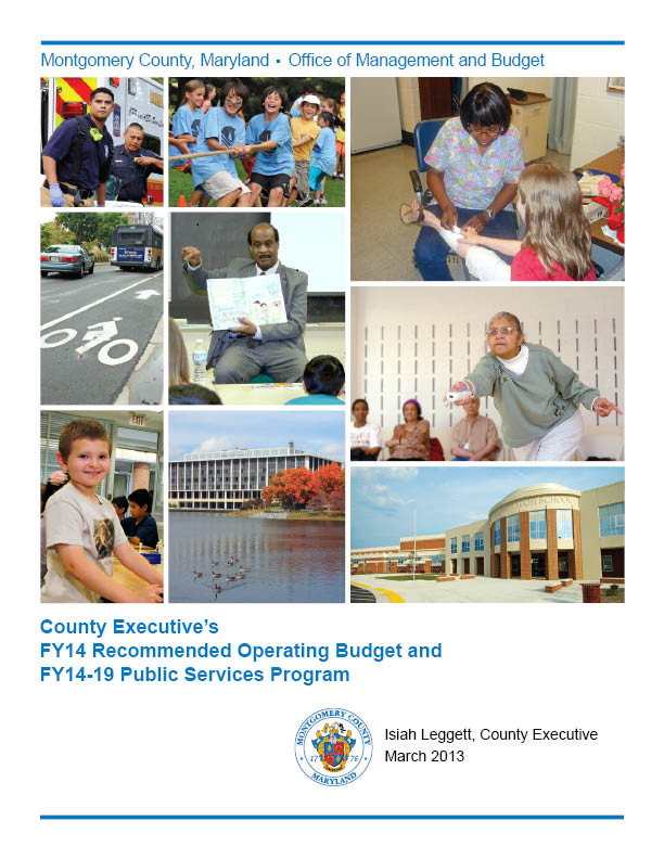 County Executive's Recommended FY14 Operating Budget book cover