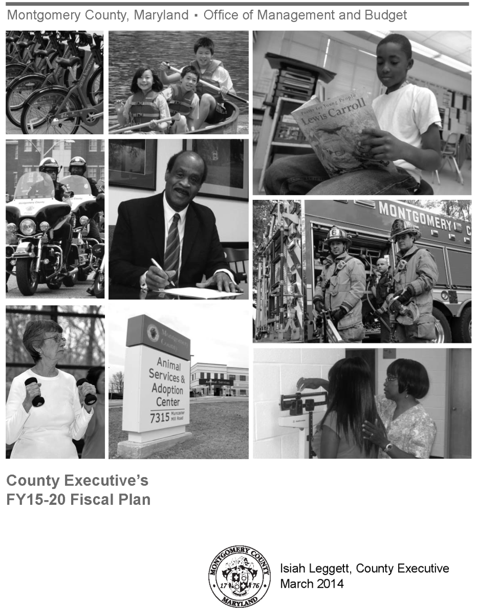 County Executive's FY15-19 Fiscal Plan cover