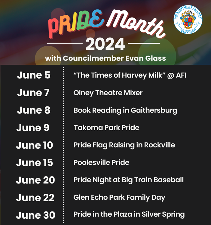 Councilmember Glass’ Pride events schedule 2024