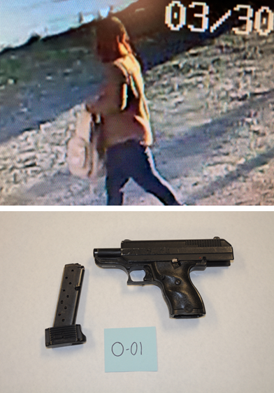 Photos of Anthony Millhouse and a gun