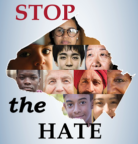 Stop the hate image in English