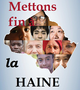 Stop the hate image in French