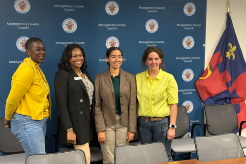 Councilmember Sayles with members of the University of Maryland 4-H Youth Development Program focused on agriculture