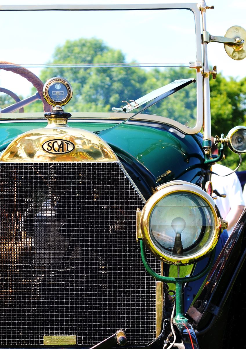 Close up image of classic car
