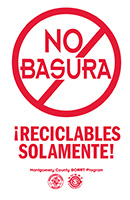 Image: No Trash Decal - Spanish