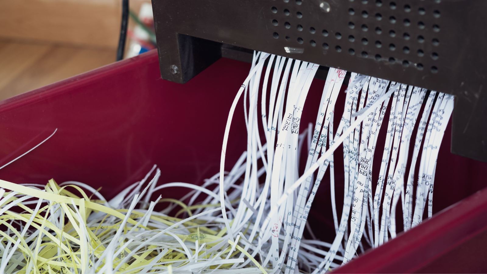 paper being shredded