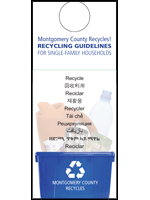 Recycling Guidelines for Single-Family Households doorhanger - multilingual