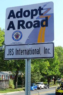 Adopt A Road sign