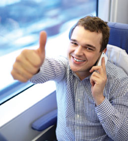 man giving thumbs-up sign