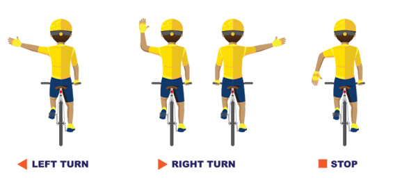right turn hand signal sign