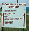 sign for waste drop off facility