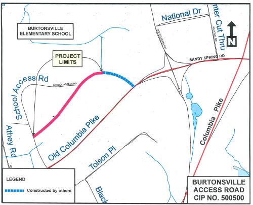 Burtonsville Access Road Project Map