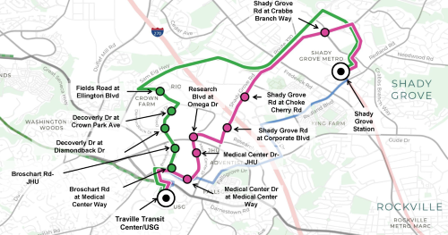 Great Seneca Transit Network Phase 1A Map