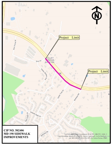 falls road bike path project map