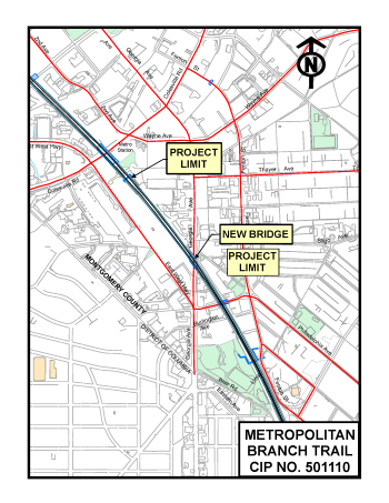 Metropolitan Branch Trail Phase 2A Map
