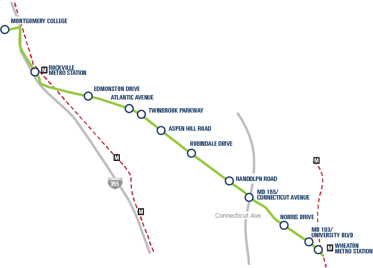 Veirs Mill BRT Area Map